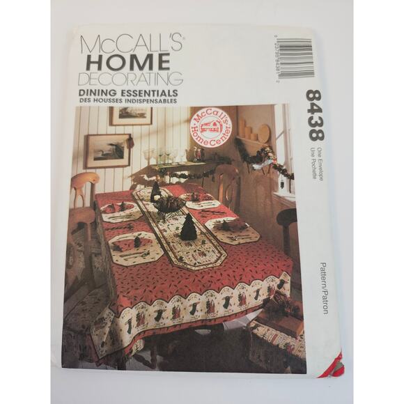 McCall's 8438 Sewing Pattern 1996 Home Decorating Dining Essentials UNCUT - Picture 1 of 9